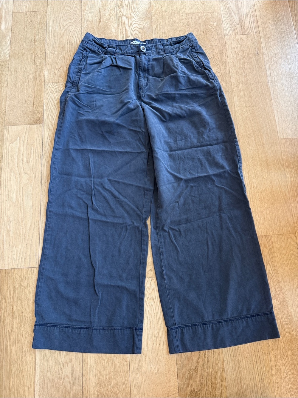 Sonoma Slate Blue Casual Pants with Button Waist